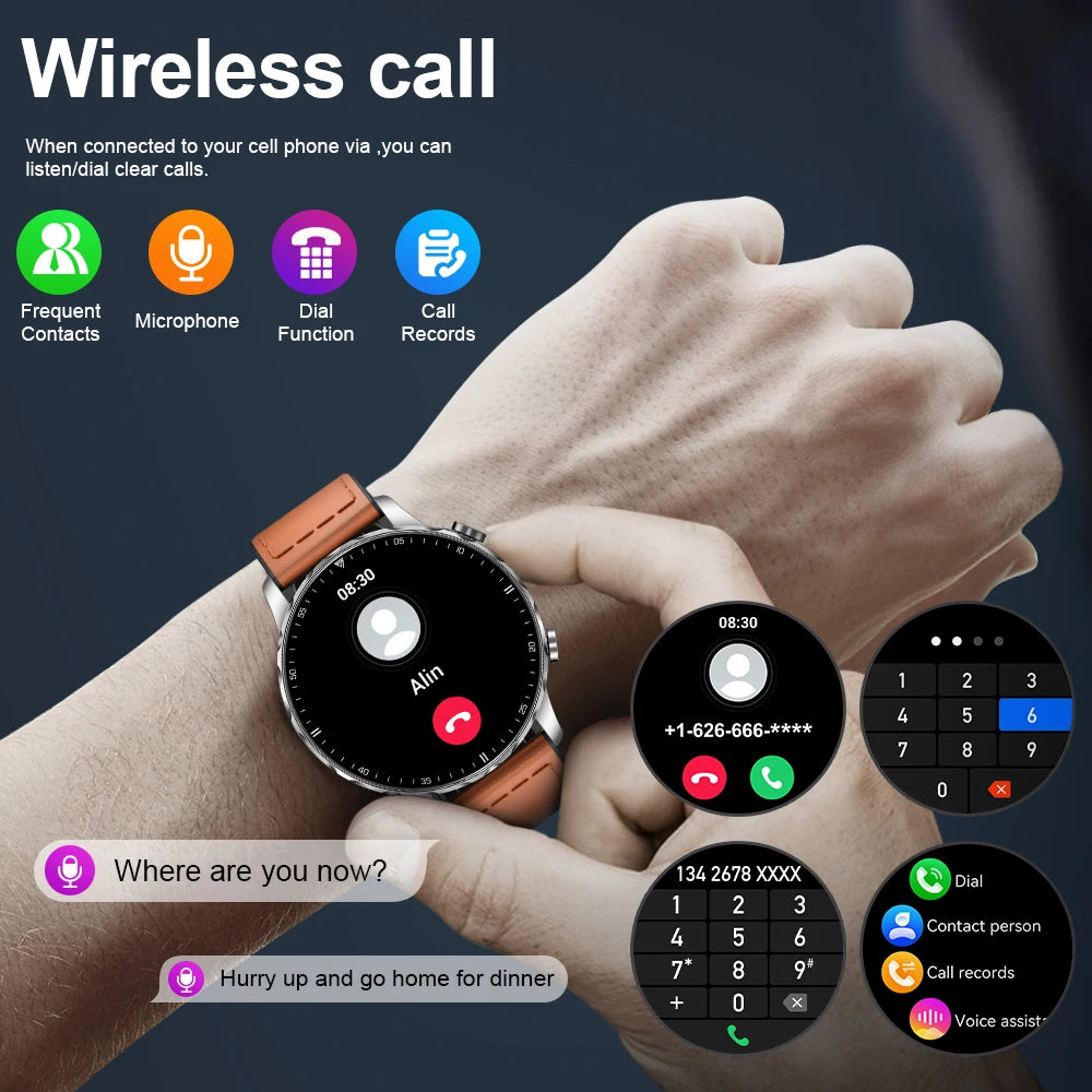 LIGE 2026 New Outdoor Sports Smart Watch Men 1.85“ HD Screen Heart Rate Bluetooth Call IP68 Waterproof Business Smartwatch Men