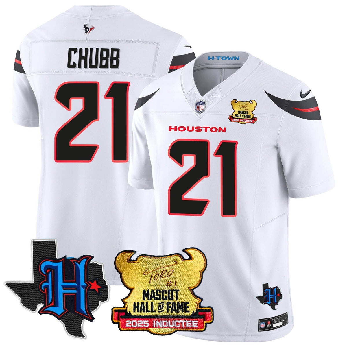 Houston Texans 2025 Mascot Hall Of Fame Jersey - All Stitched