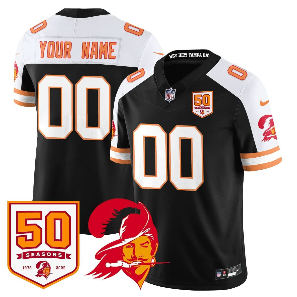 Tampa Bay Buccaneers '76 Vapor Limited Custom Jersey - All Stitched