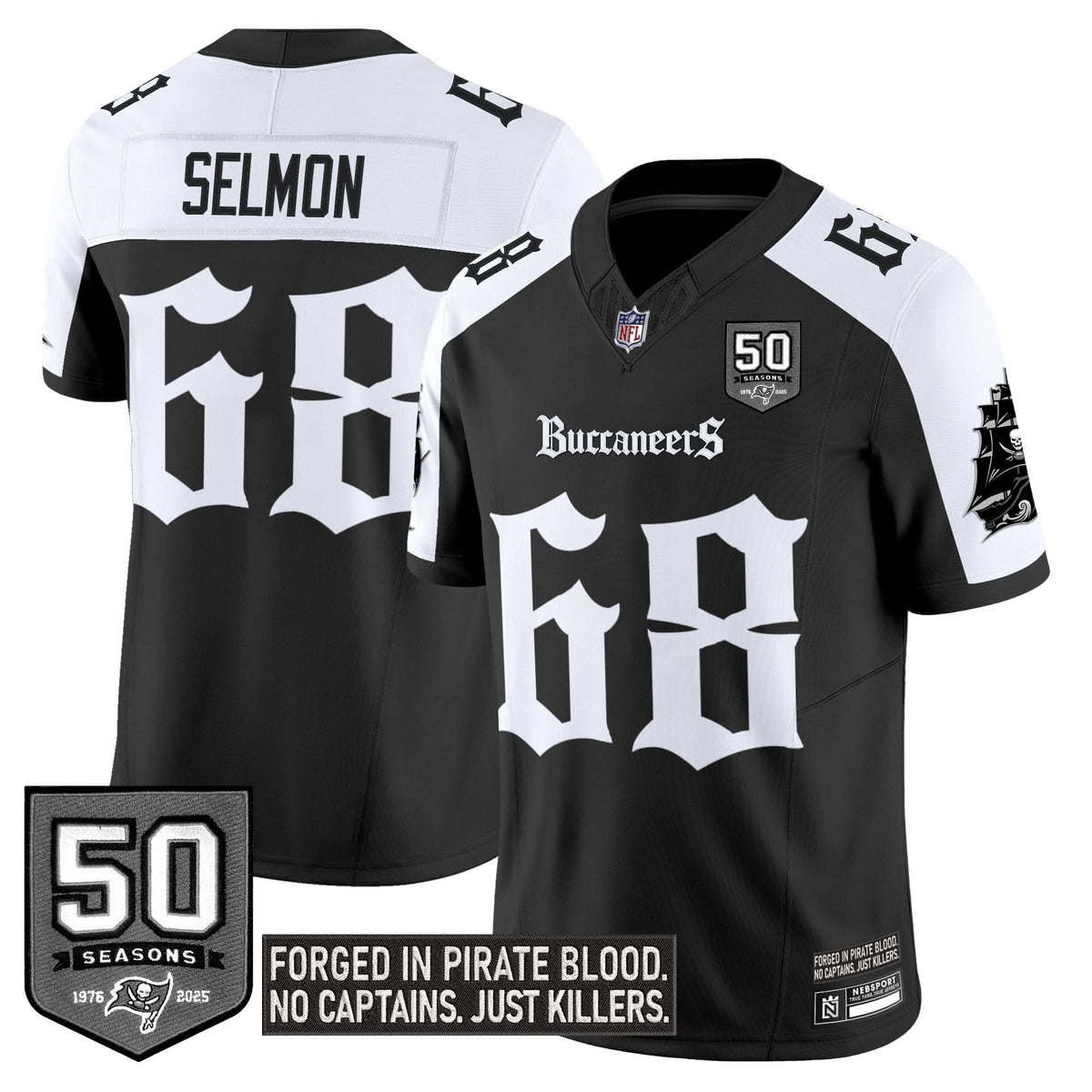 Tampa Bay Buccaneers 'Gothic Pirate Shadows Edition' Limited Jersey - All Stitched