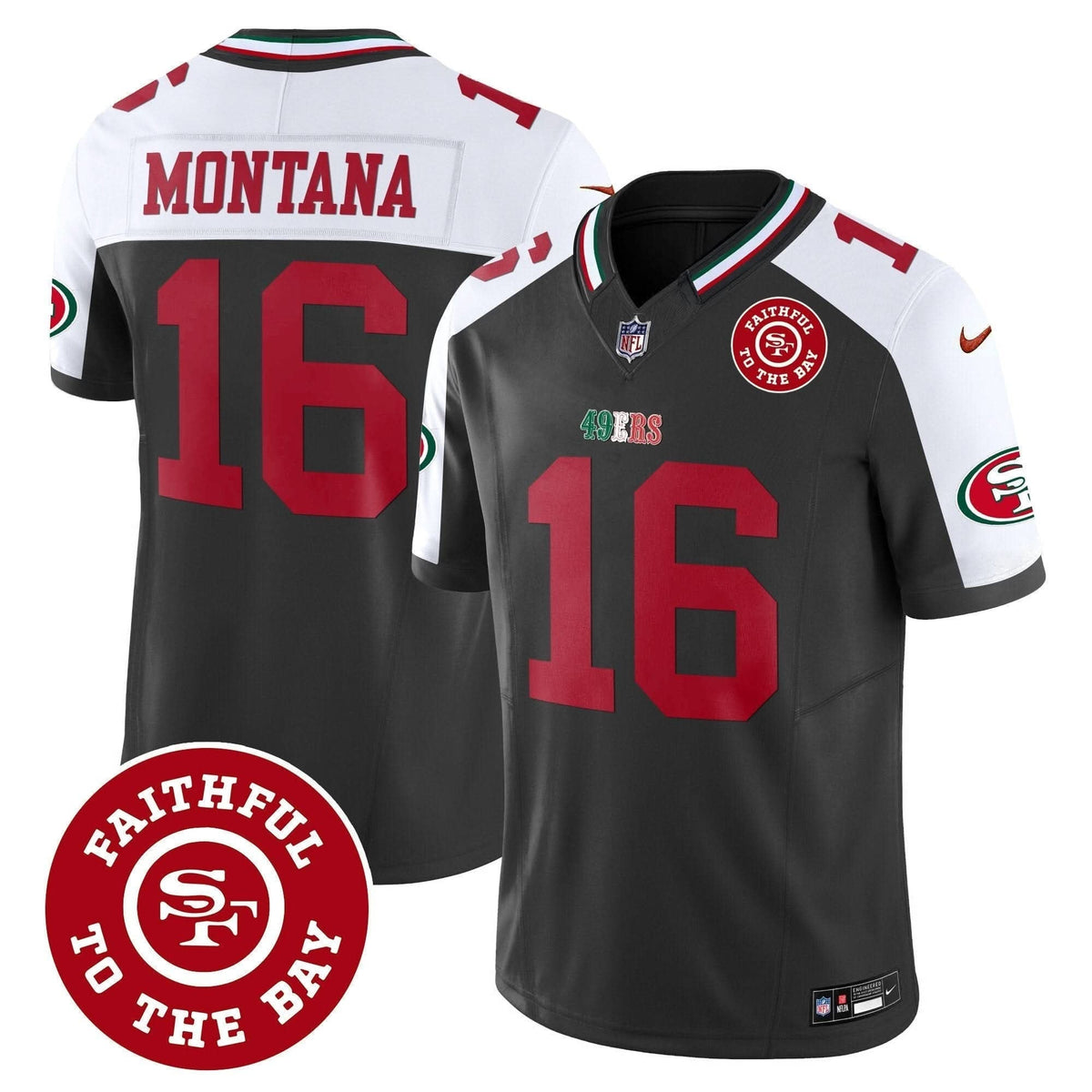 49ers Mexico Faithful To The Bay Patch Vapor Jersey - All Stitched