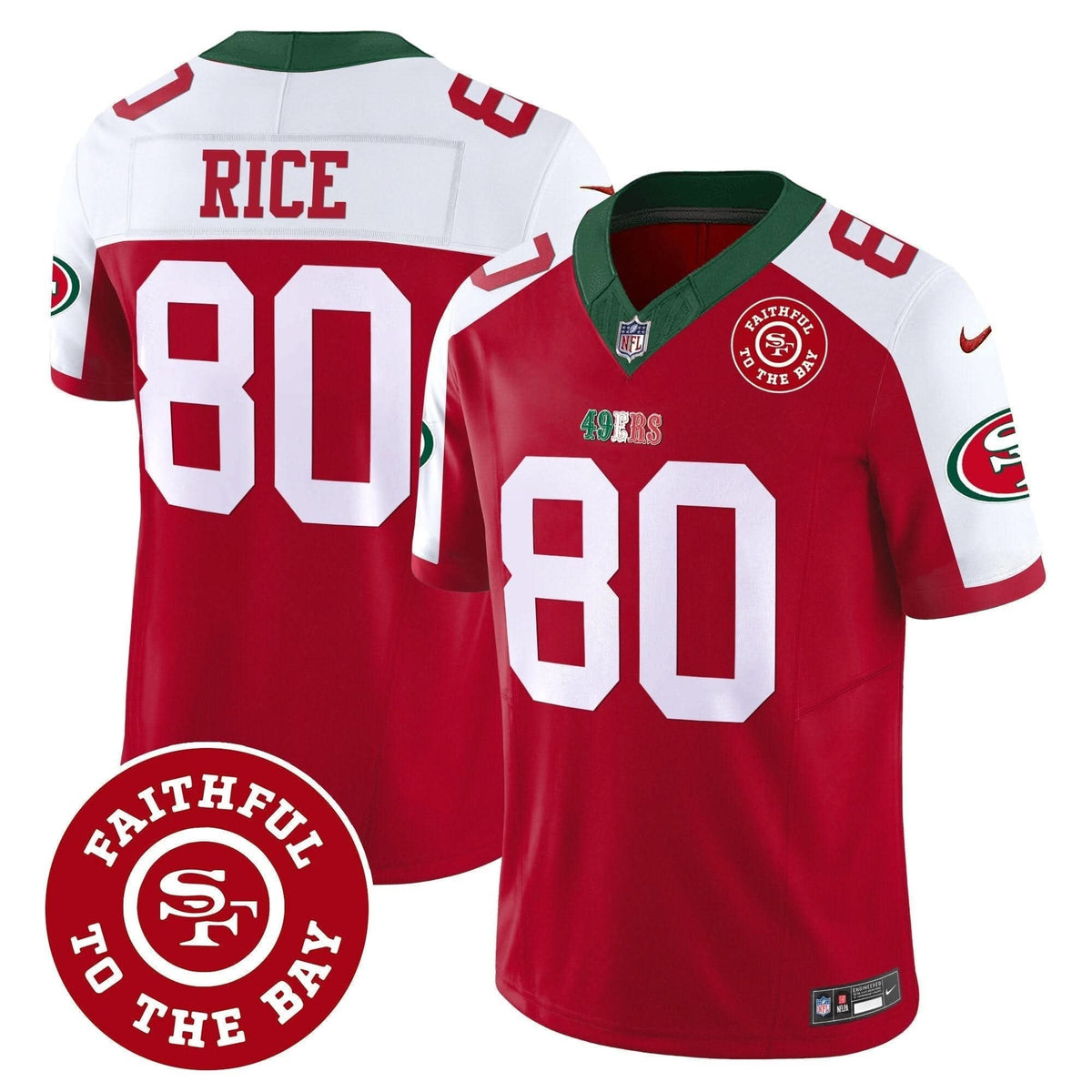 49ers Mexico Faithful To The Bay Patch Vapor Jersey - All Stitched