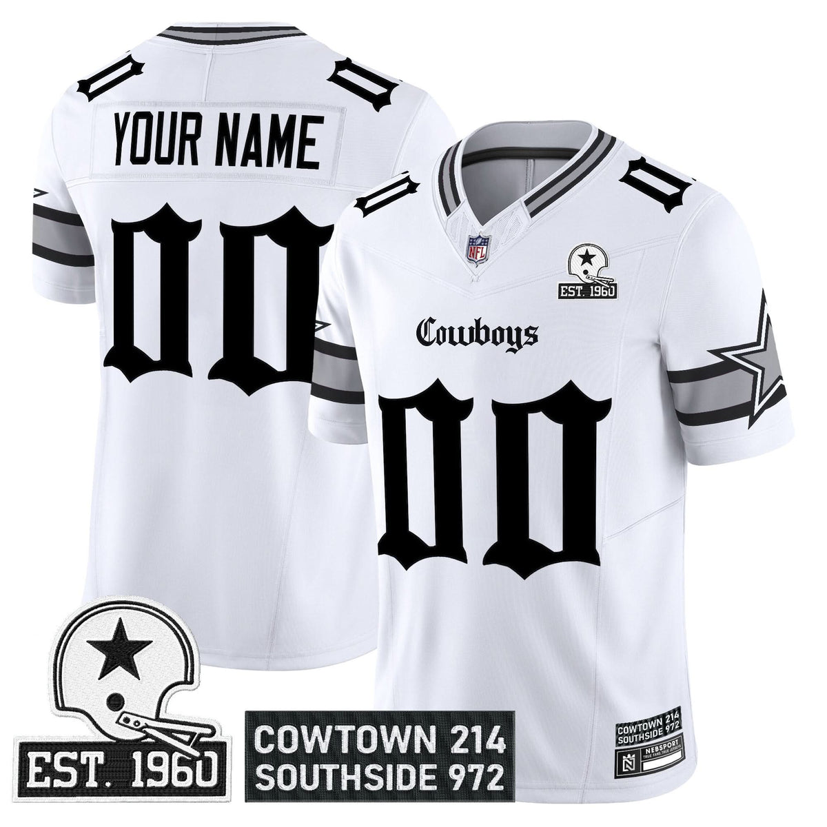 Dallas Cowboys 'Gothic Lone Star Edition' Vapor Limited Custom Jersey - All Stitched