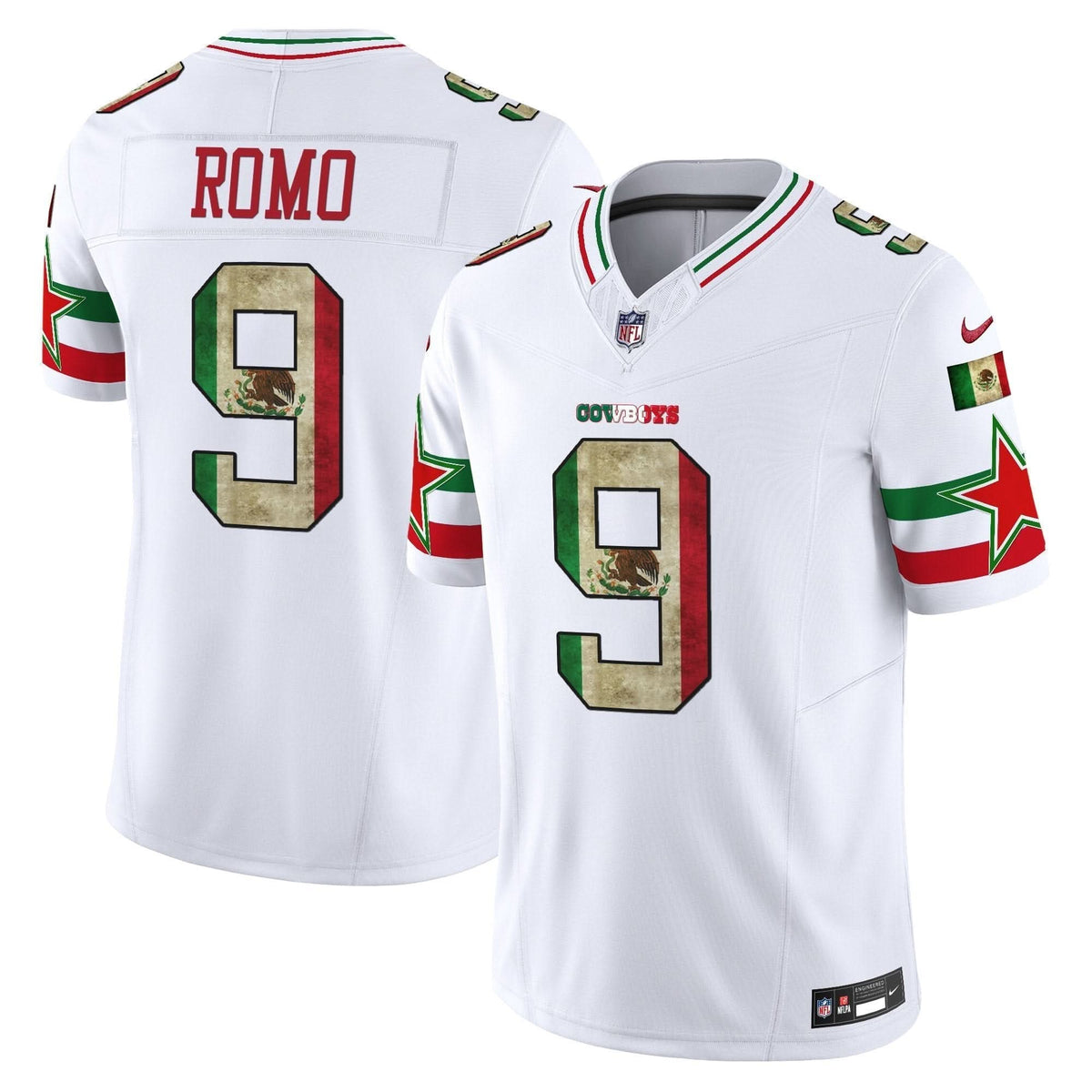 Dallas Cowboys Mexico Vapor Limited Jersey V3 - All Stitched