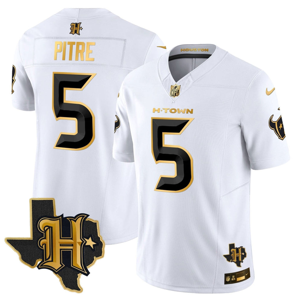 Houston Texans 2024 Texas Patch Gold Vapor Limited Jersey - All Stitched