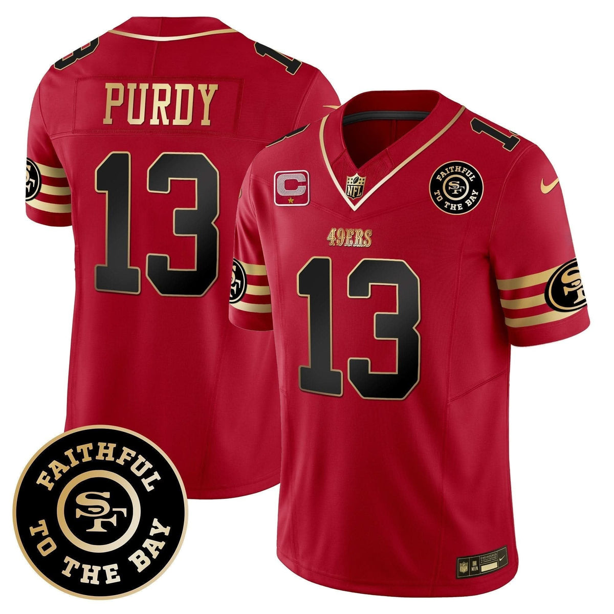 49ers Faithful To The Bay Patch Vapor Limited Jersey V6 - All Stitched