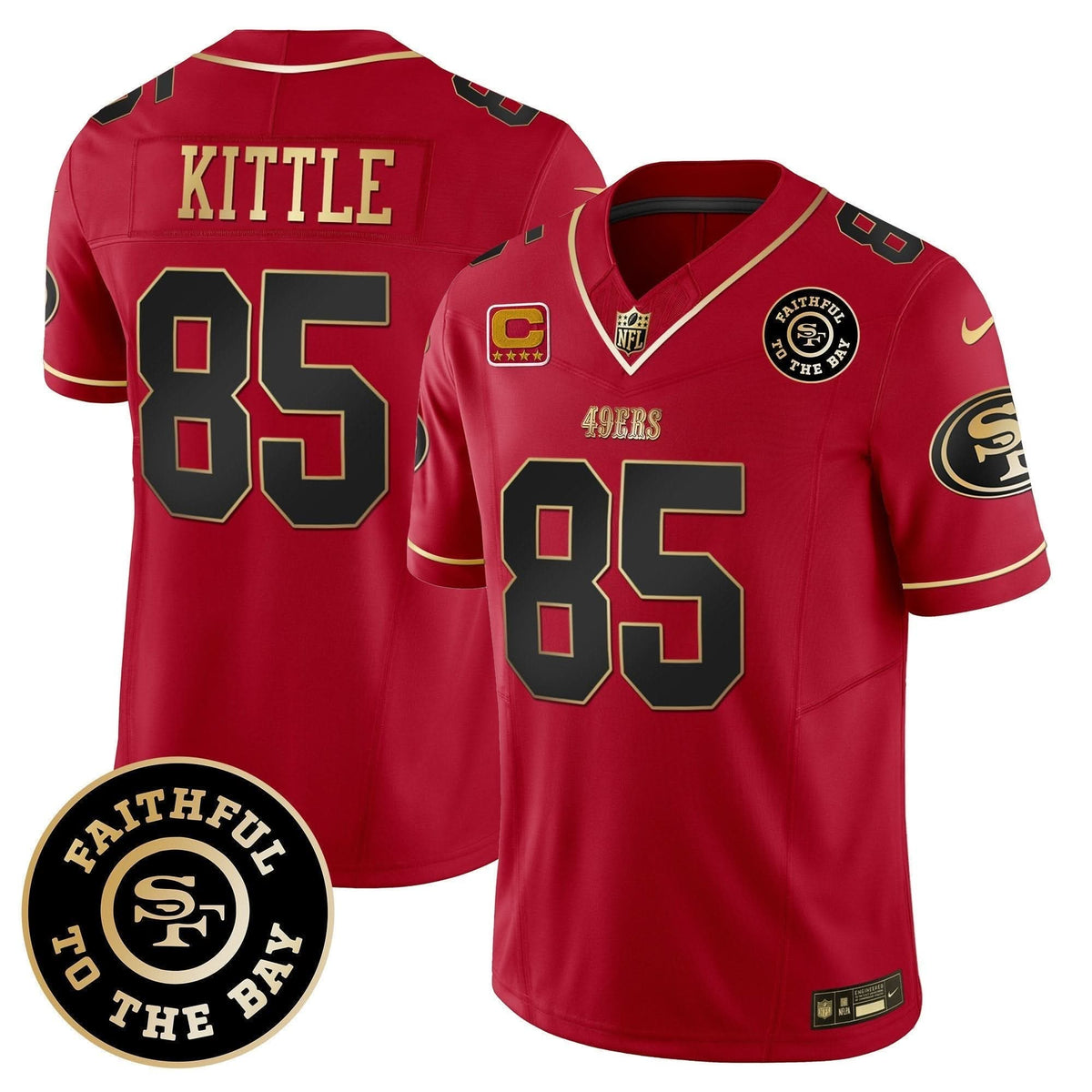 49ers Faithful To The Bay Patch Vapor Limited Jersey V6 - All Stitched