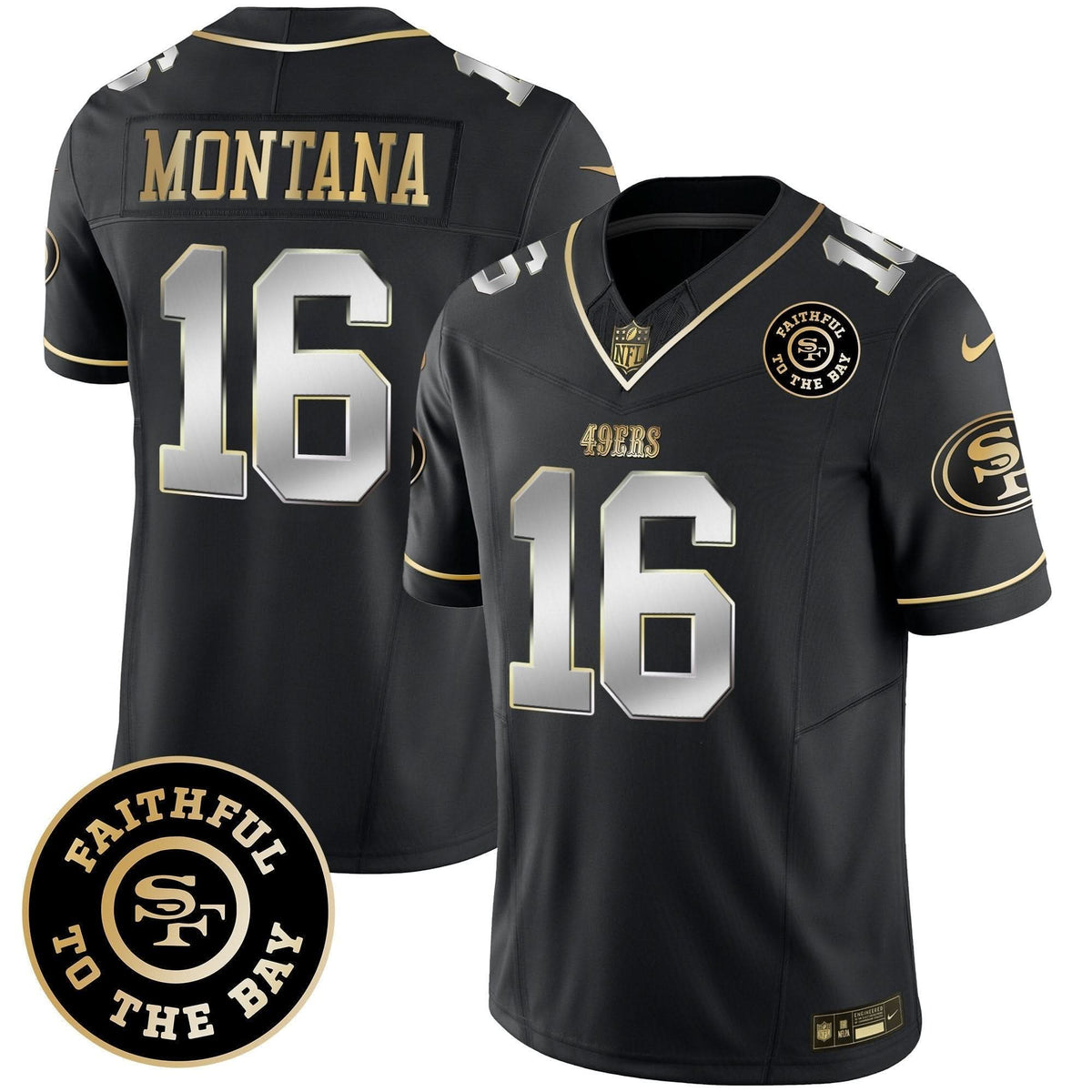 49ers Faithful To The Bay Patch Vapor Limited Jersey V6 - All Stitched