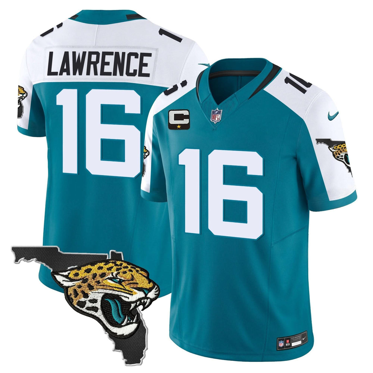 Jacksonville Jaguars Florida Patch Vapor Jersey - All Stitched