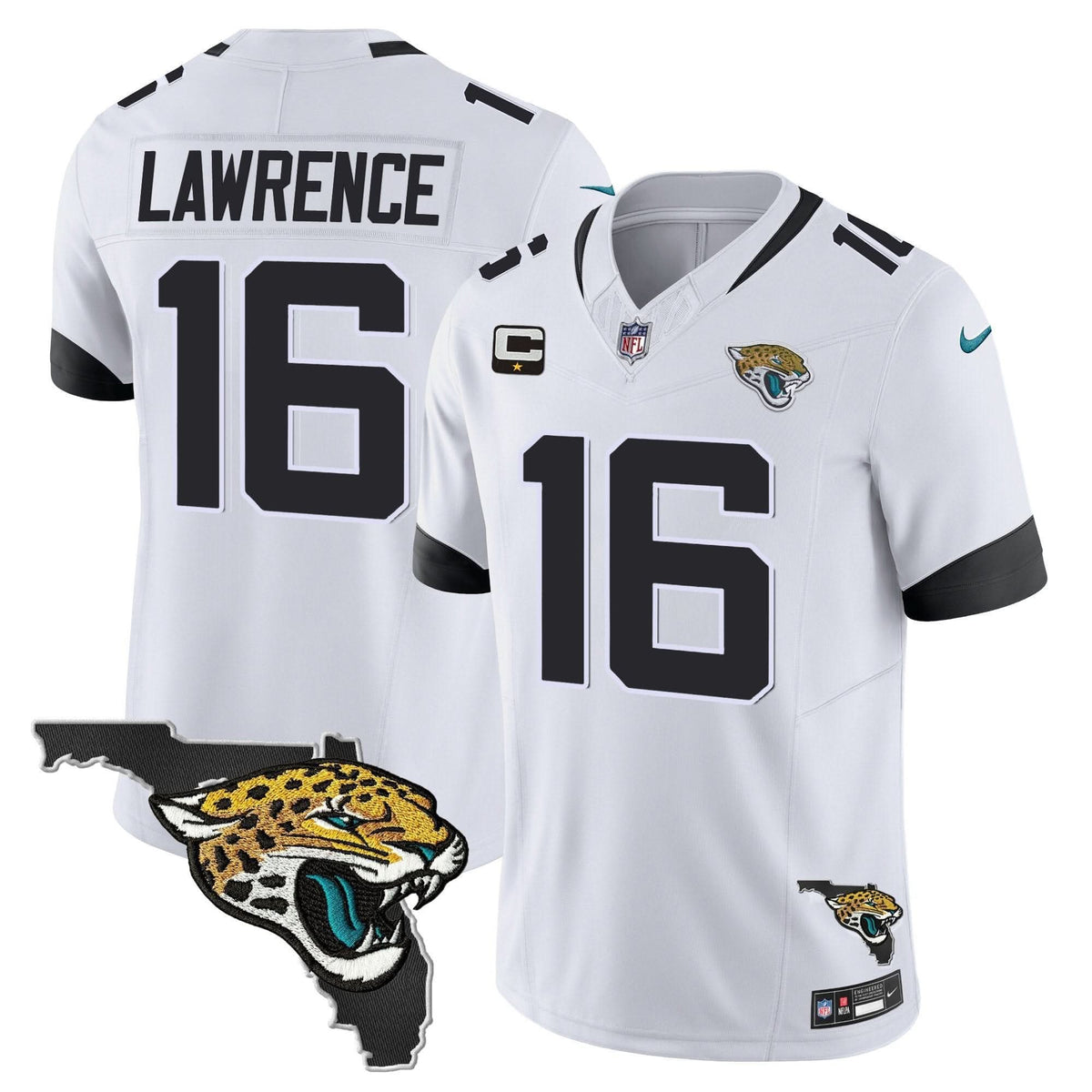 Jacksonville Jaguars Florida Patch Vapor Jersey - All Stitched