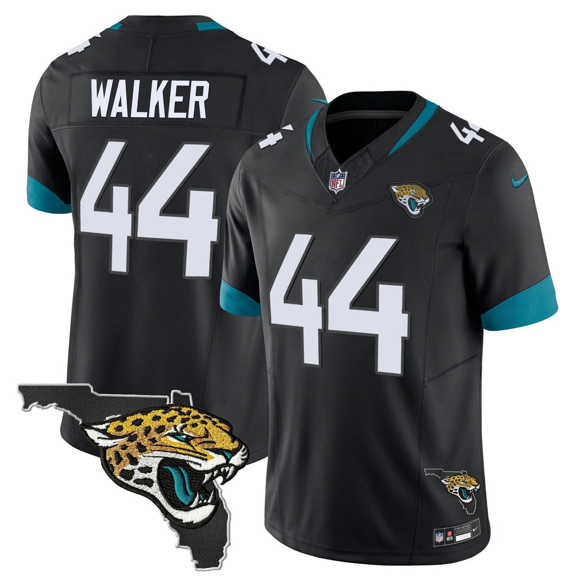 Jacksonville Jaguars Florida Patch Vapor Jersey - All Stitched