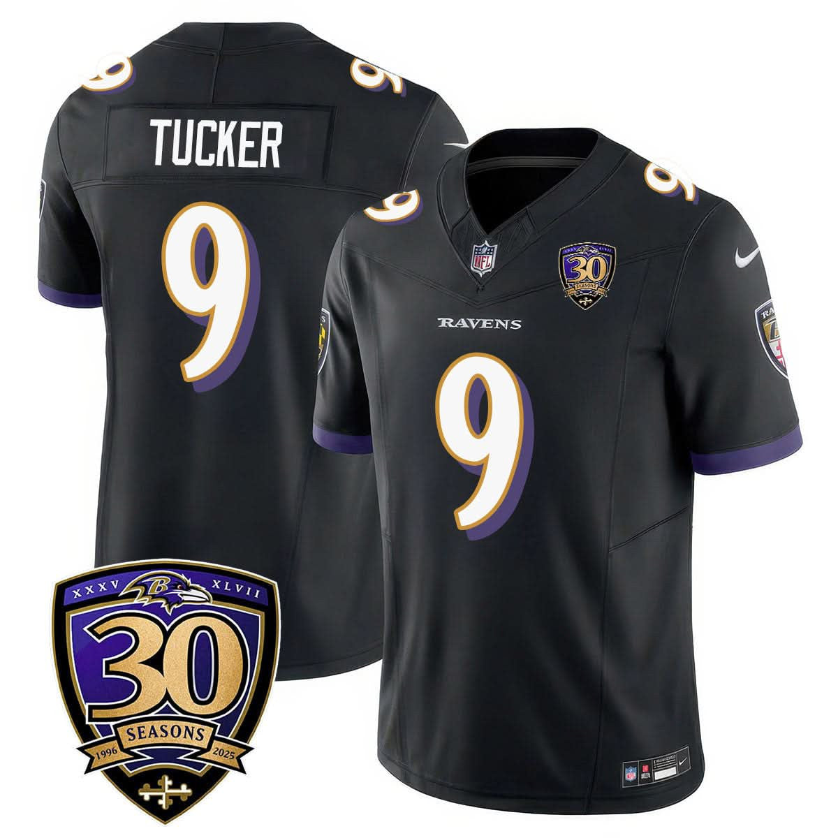 Baltimore Ravens Limited 30th Season Jersey - All Stitched