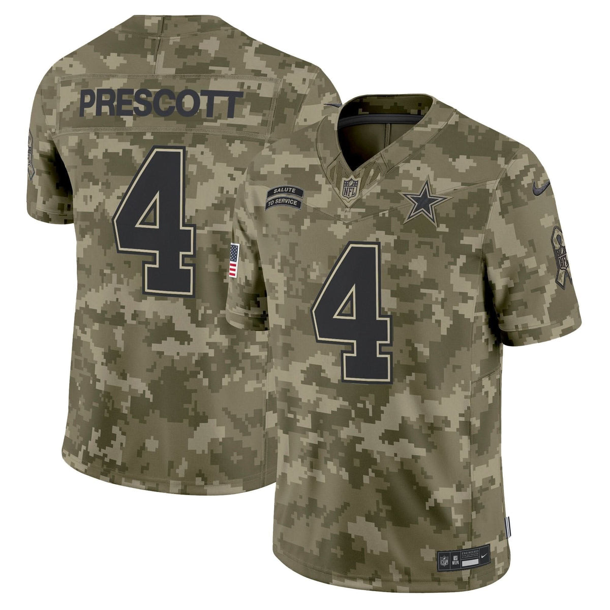 Dallas Cowboys 2024 Salute to Service Vapor Limited Jersey - All stitched