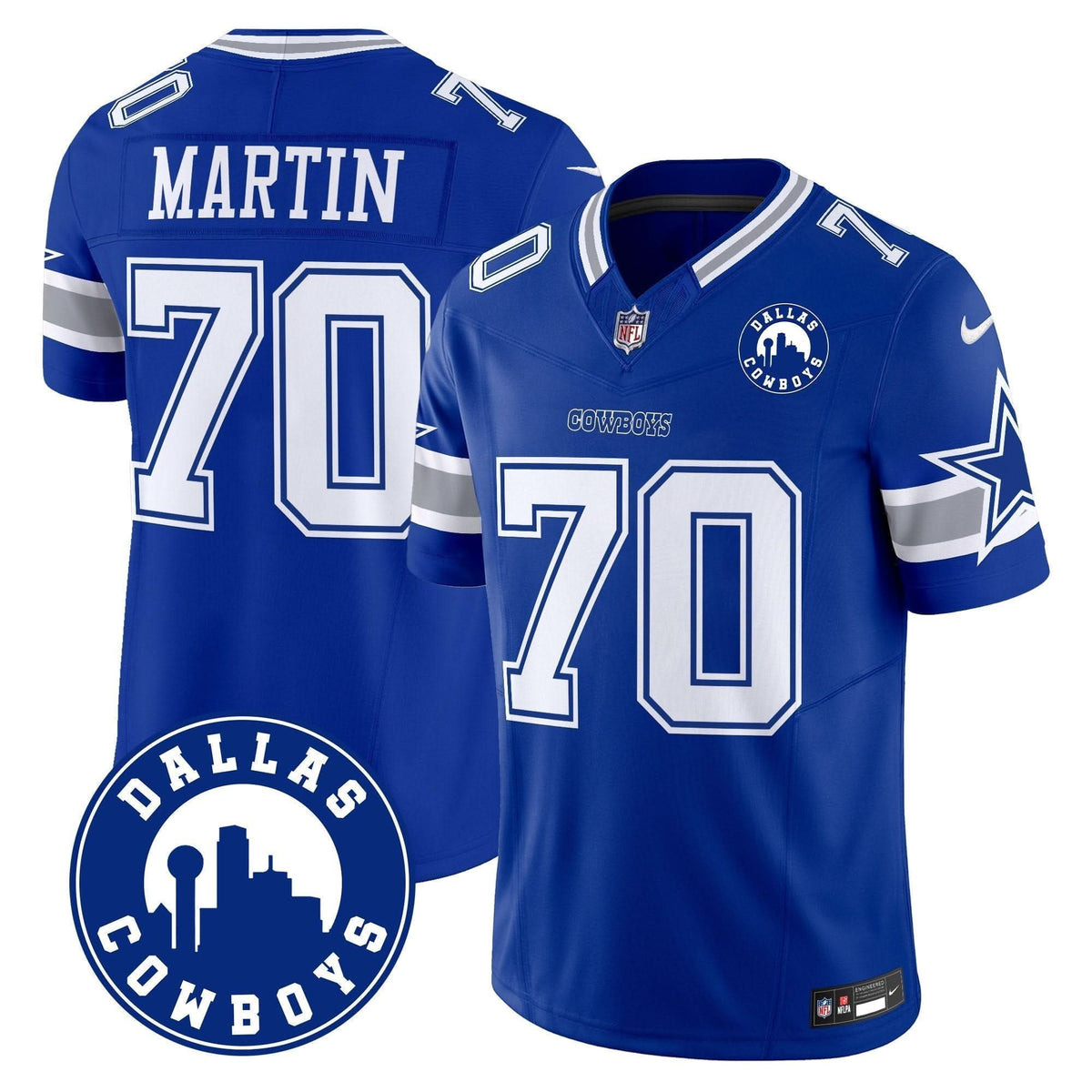 Cowboys "Dallas City" Patch Vapor Limited Jersey - All Stitched