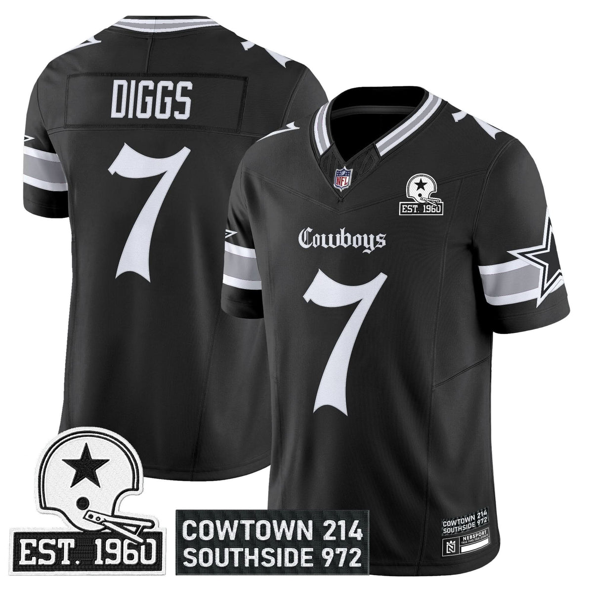 Dallas Cowboys 'Gothic Lone Star Edition' Vapor Limited Jersey - All Stitched