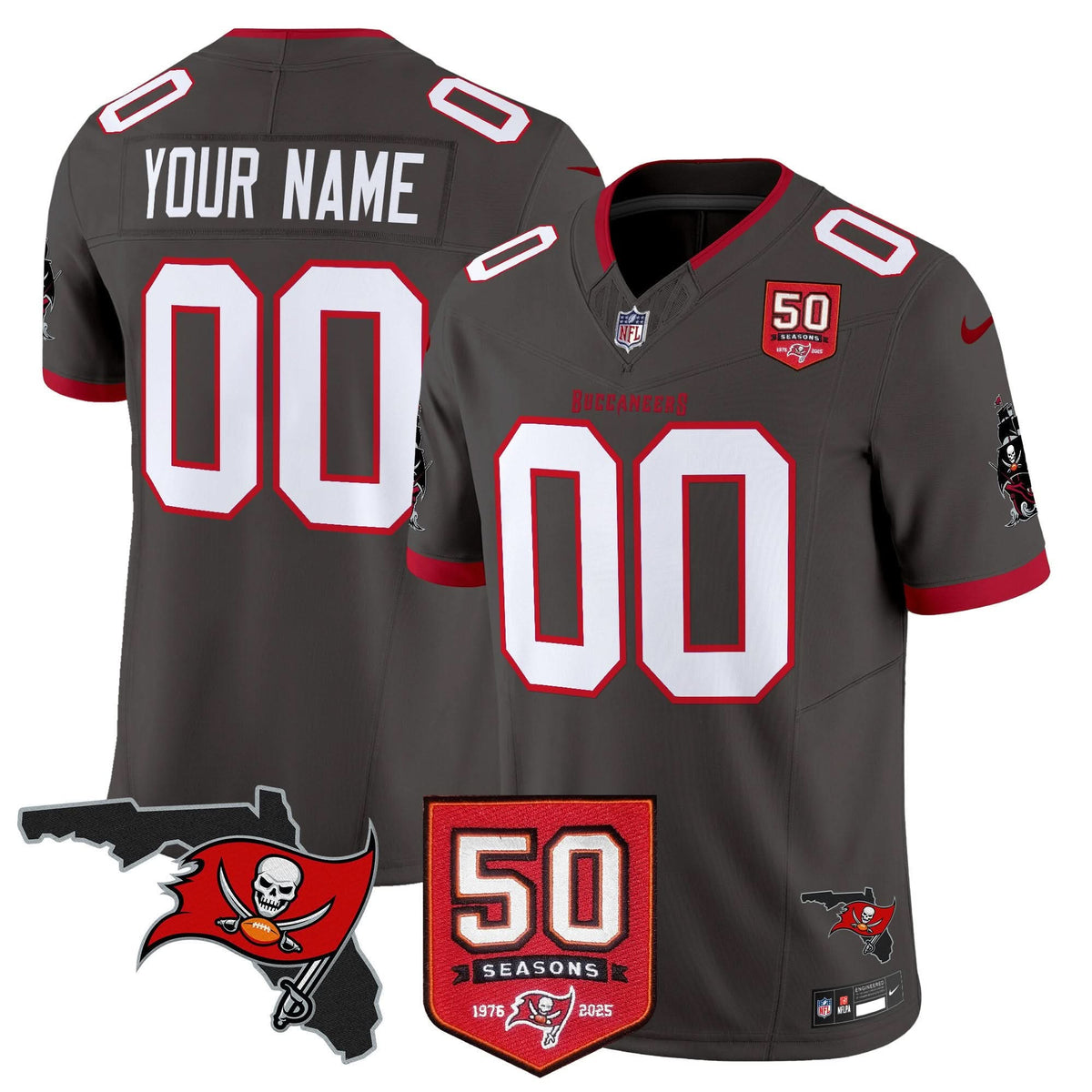 Custom Name/Gender Tampa Bay Buccaneers '76 Vapor Limited Jersey - All Stitched