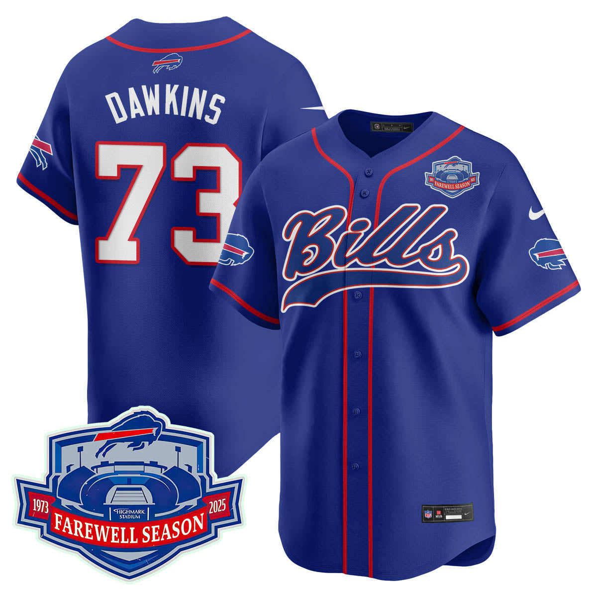 Buffalo Bills 2025 Baseball Jersey All Stitched - Farewell to Highmark Stadium