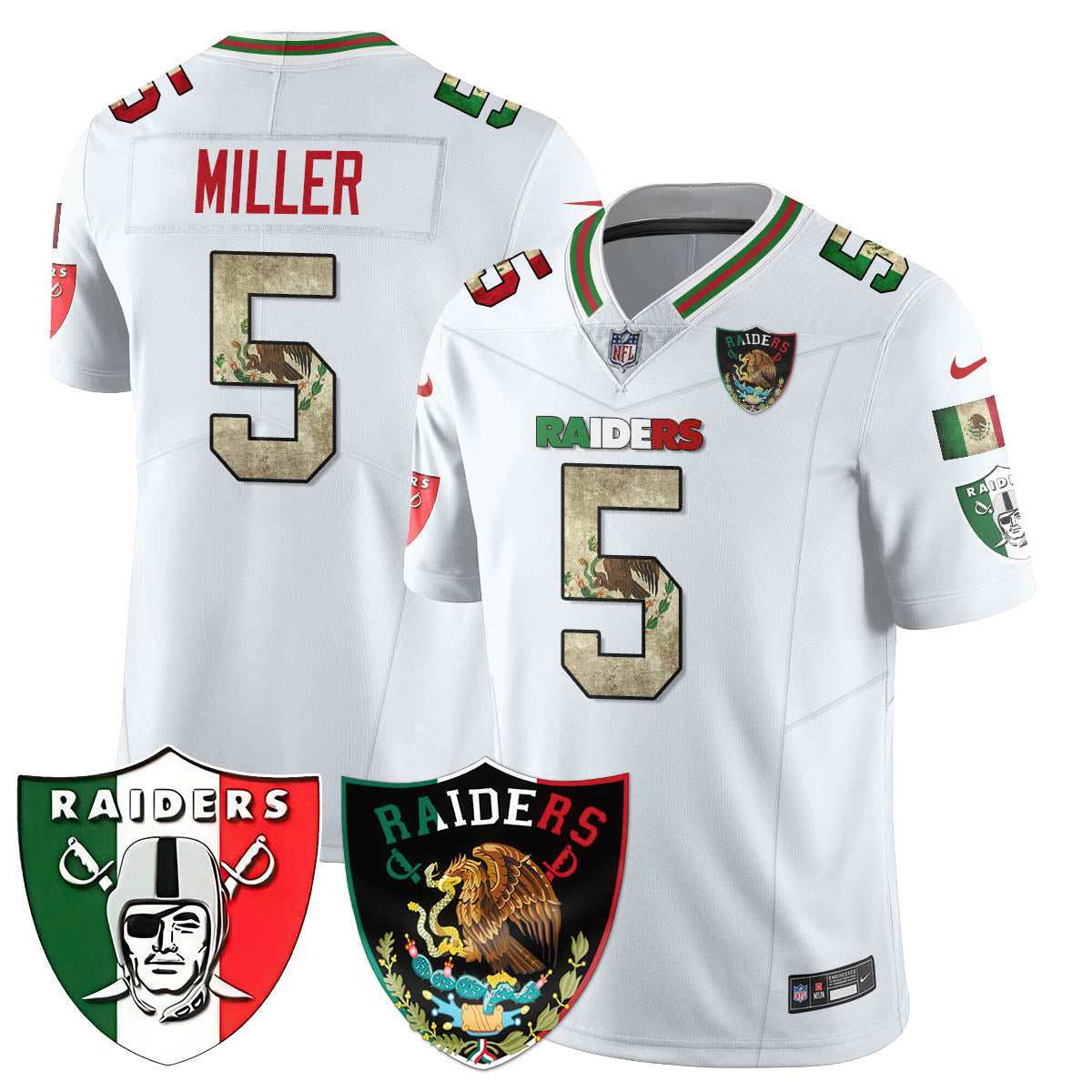 Las Vegas Raiders Mexico Vapor Limited Jersey - All Stitched