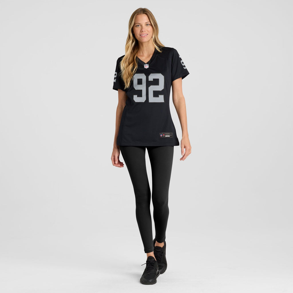 Women's Las Vegas Raiders Jj Pegues Nike Black Team Game Jersey